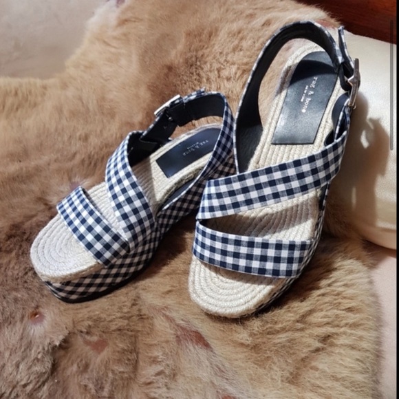 Rag and bone plaid platform sandals - Picture 3 of 3